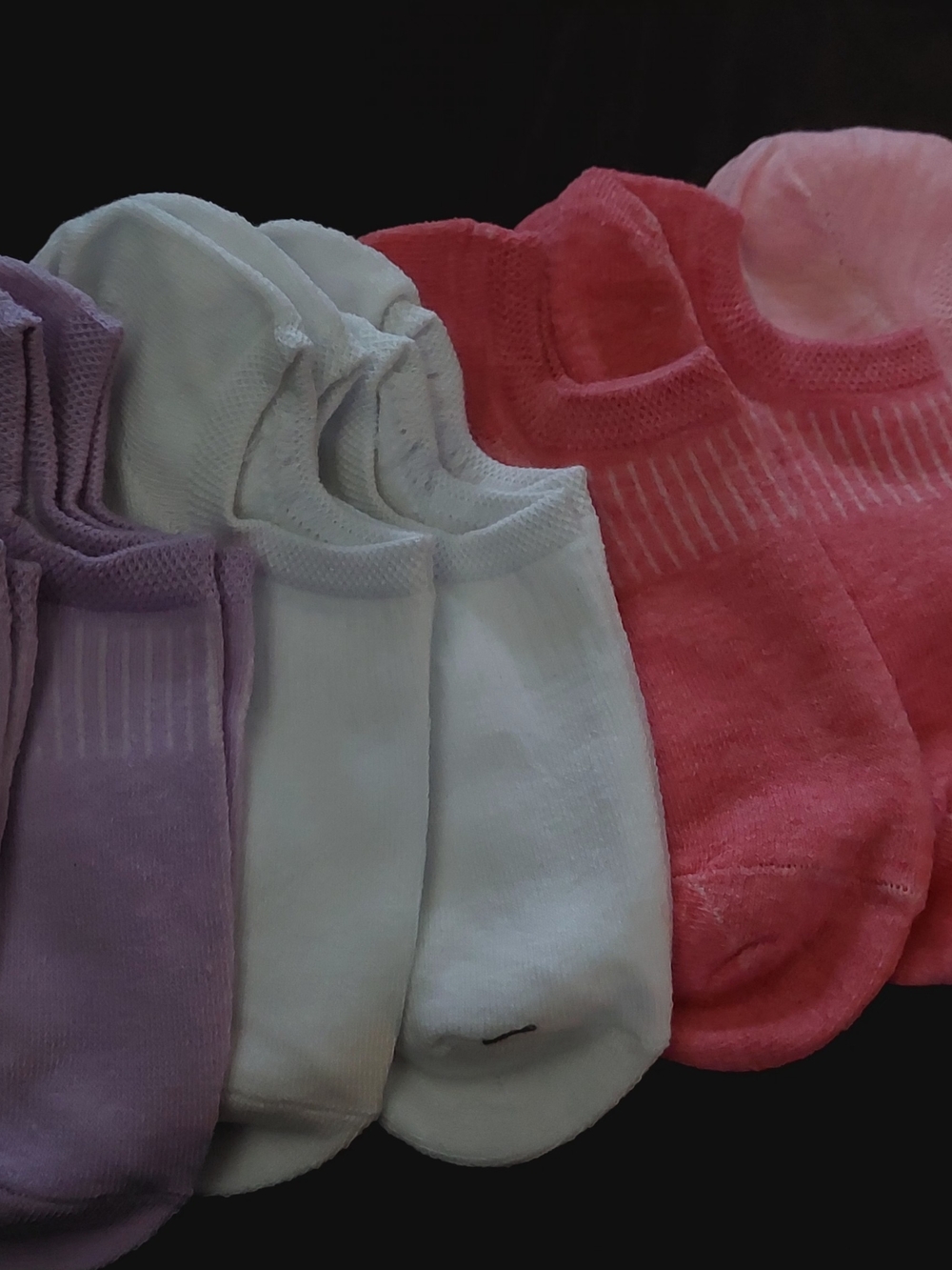 No-Show Socks Pack - White, Pink, Lavender